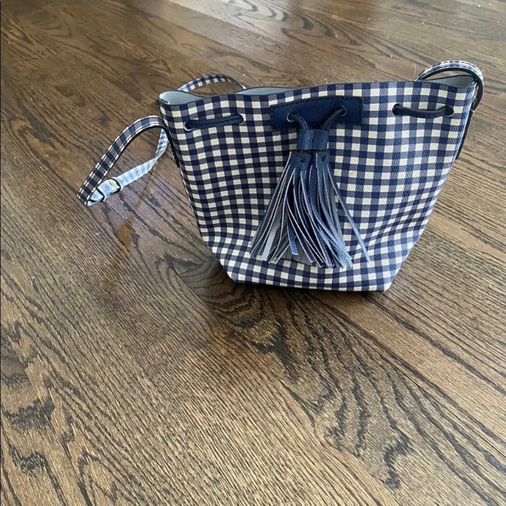 J. Crew Gingham Bucket Bag